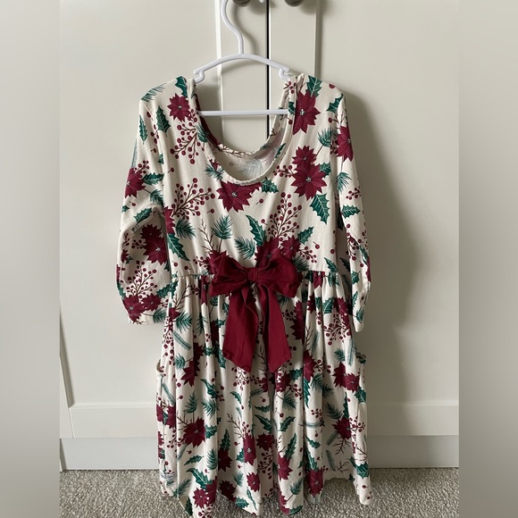 RuffleButts poinsettia twirl dress - Picture 3 of 3